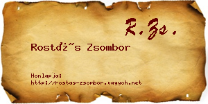 Rostás Zsombor névjegykártya
