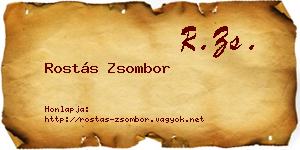 Rostás Zsombor névjegykártya